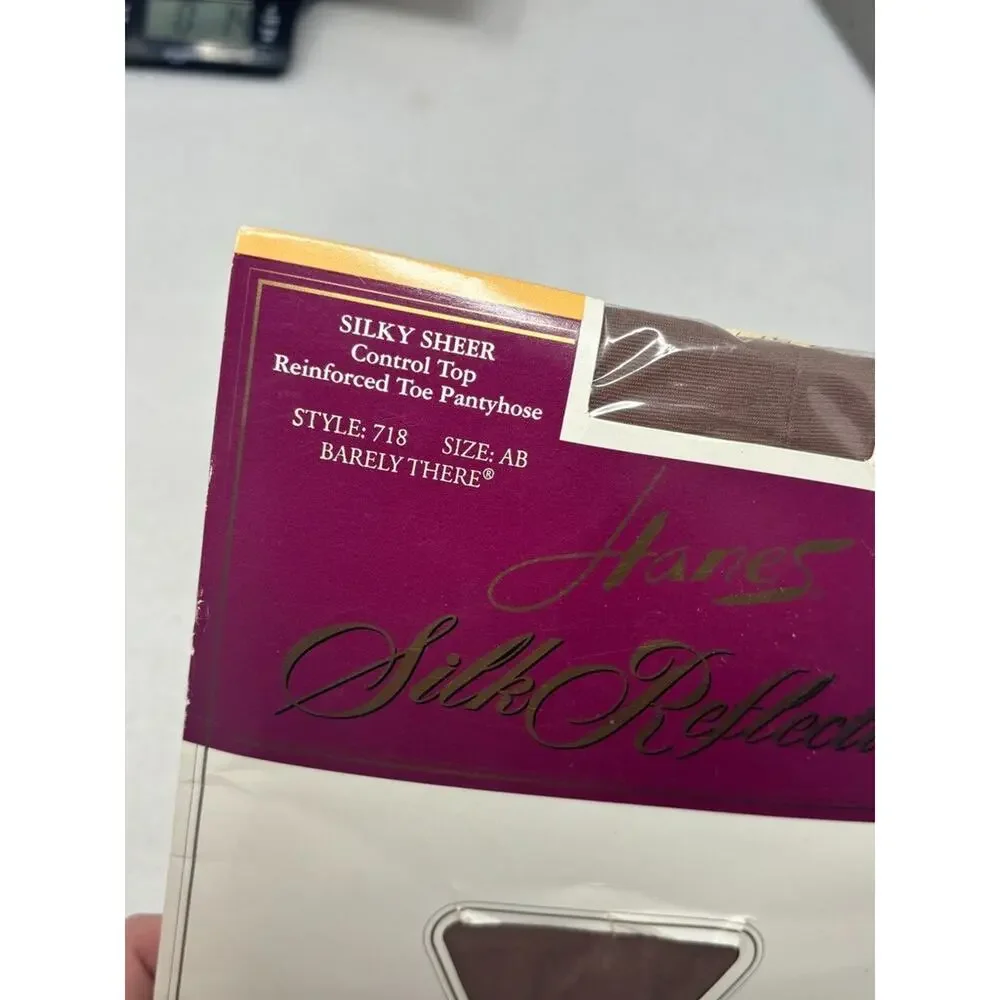 90s Hanes Silk Reflections Silky Sheer Pantyhose 718 Travel Brown Size‎ AB